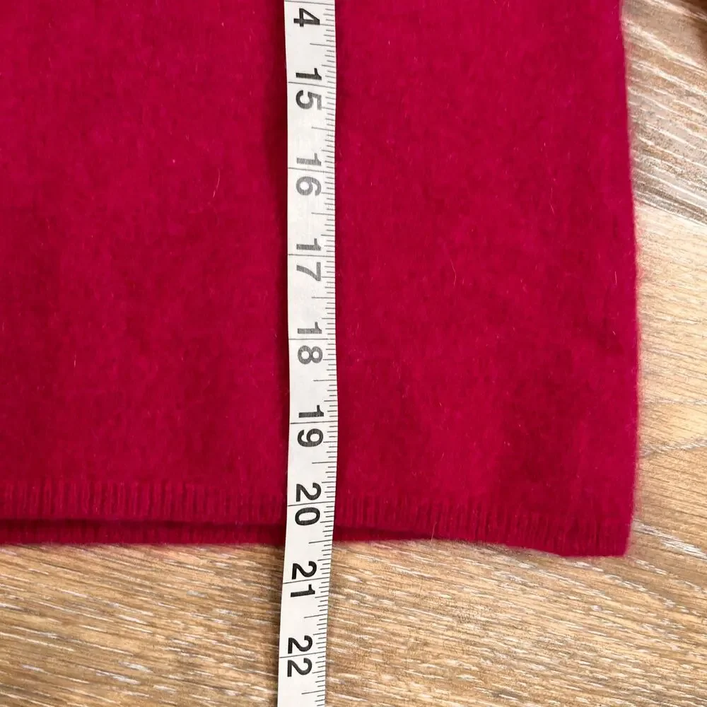 Vertical Design Womens Sweater 100% Cashmere Pink Fushsia Long Sleeve Pullover - Picture 4 of 5